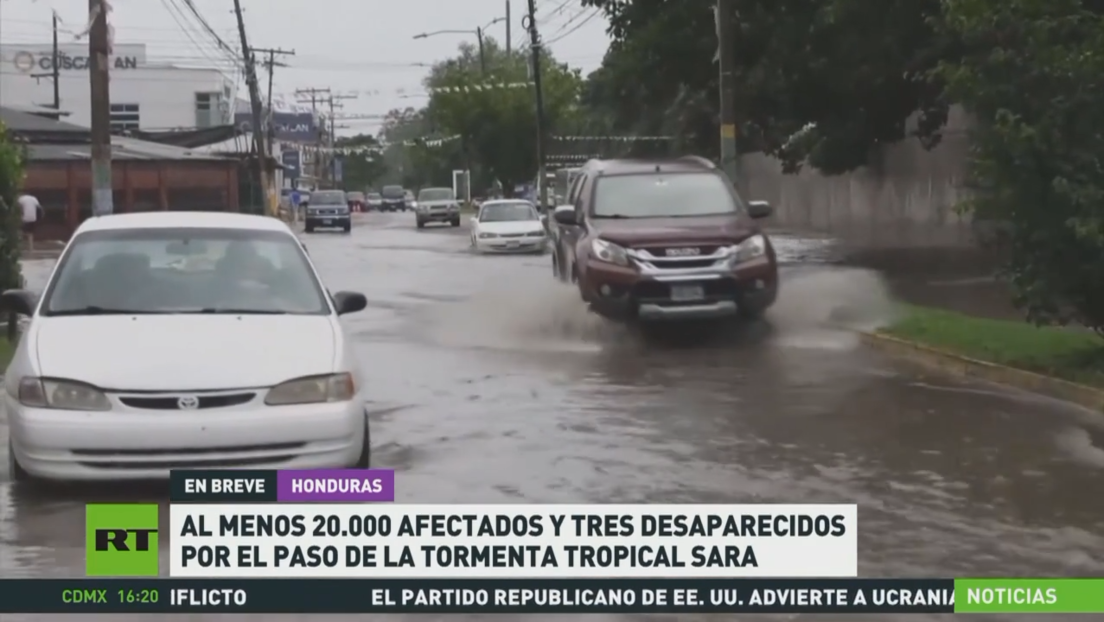 Al menos 20.000 afectados y tres desaparecidos por el paso de la tormenta en Honduras