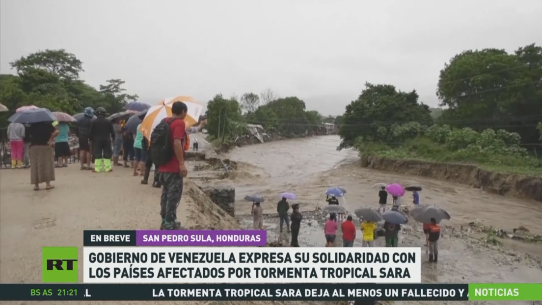 Caracas expresa su solidaridad con los países afectados por la tormenta tropical Sara