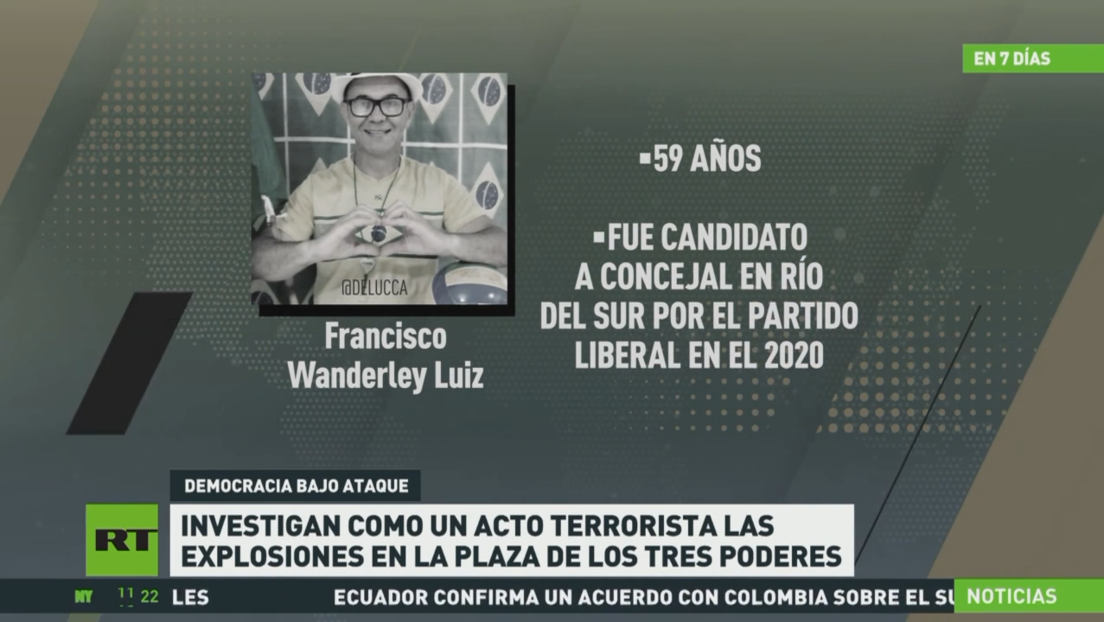 Investigan como un acto terrorista las explosiones en la plaza de los Tres Poderes en Brasilia