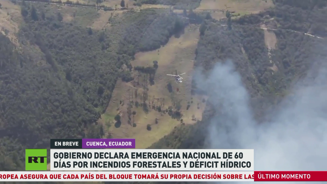 Gobierno ecuatoriano declara emergencia nacional de 60 días por incendios forestales y déficit hídrico