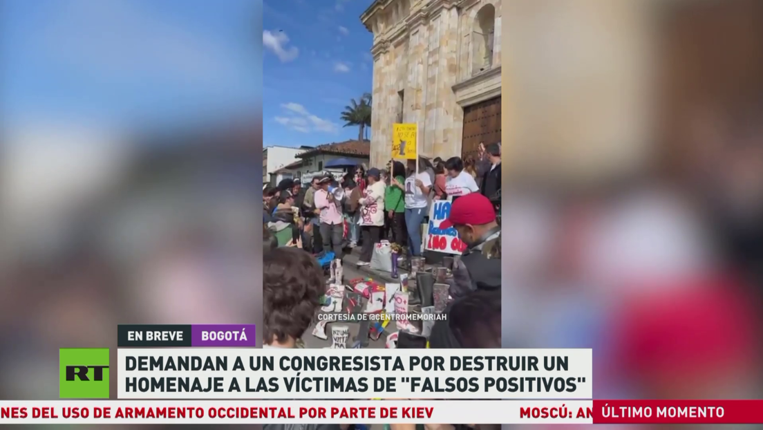 Demandan a un congresista por destruir un homenaje a las víctimas de falsos positivos en Colombia