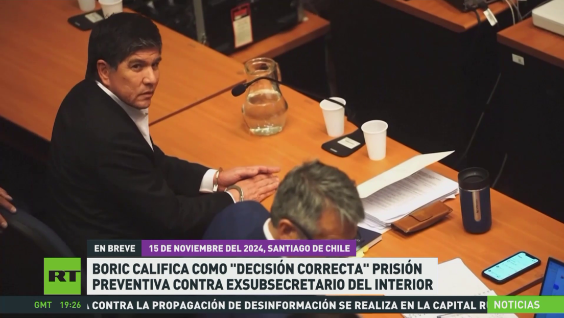 Boric califica de "decisión correcta" la prisión preventiva contra exsubsecretario del Interior