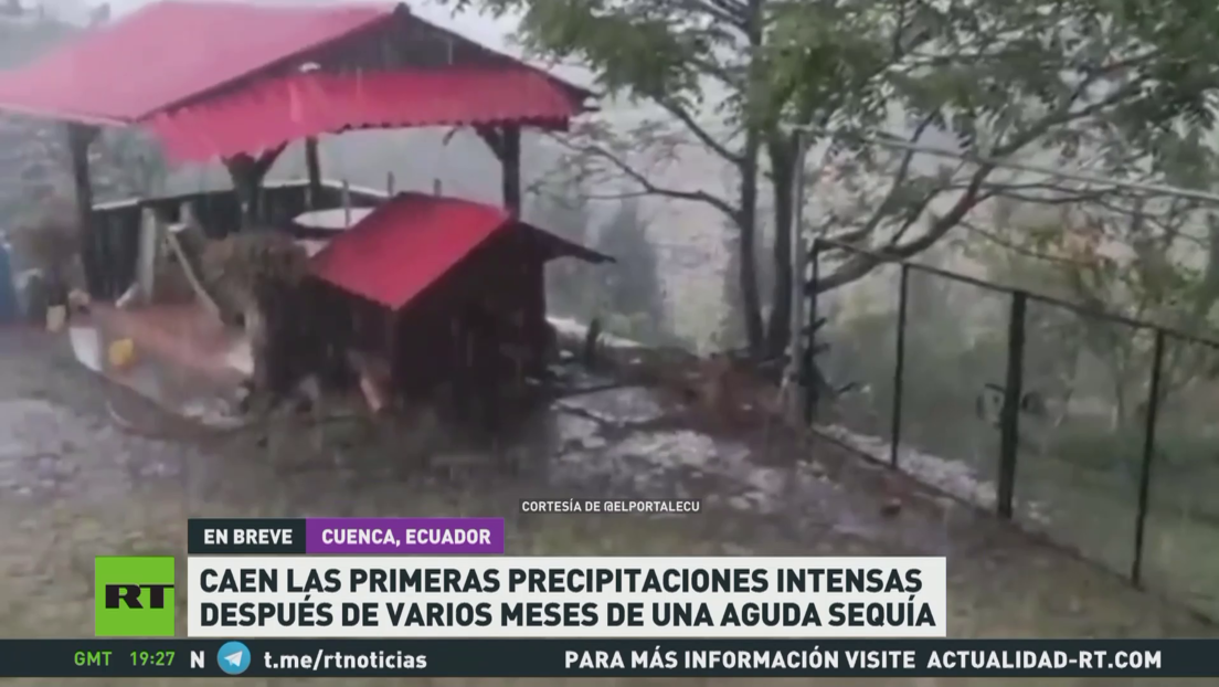 Caen las primeras lluvias en Ecuador tras varios meses de aguda sequía