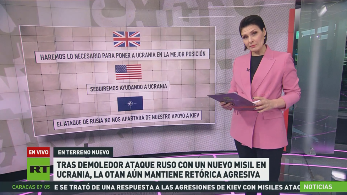 Tras demoledor ataque ruso con un nuevo misil en Ucrania, la OTAN mantiene su retórica agresiva