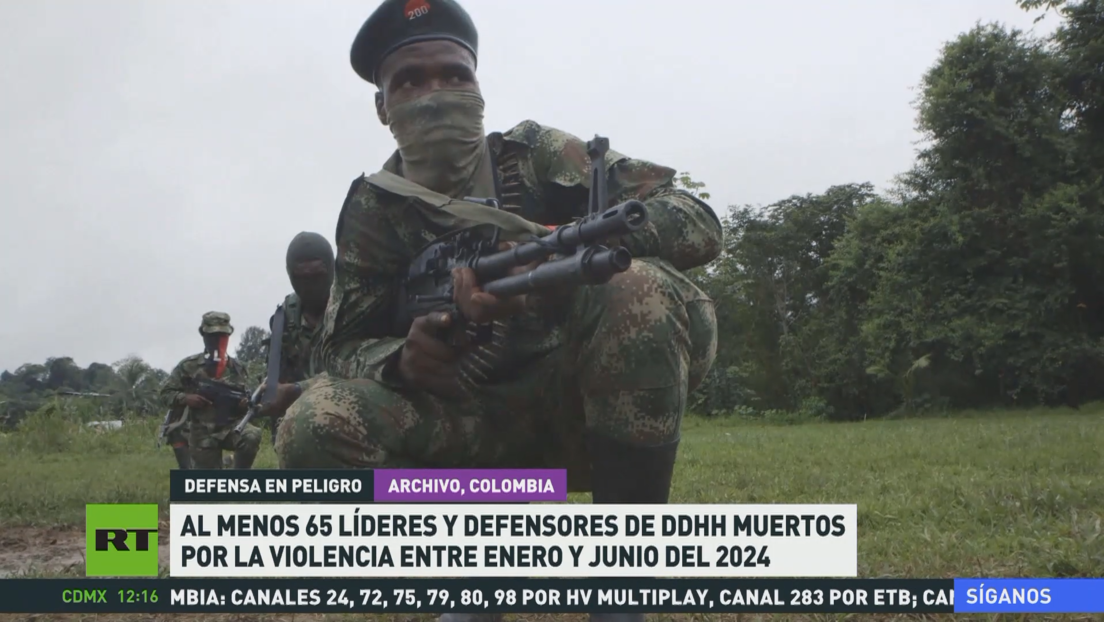 Al menos 65 líderes y defensores de DD.HH. murieron por la violencia en Colombia entre enero y junio de 2024