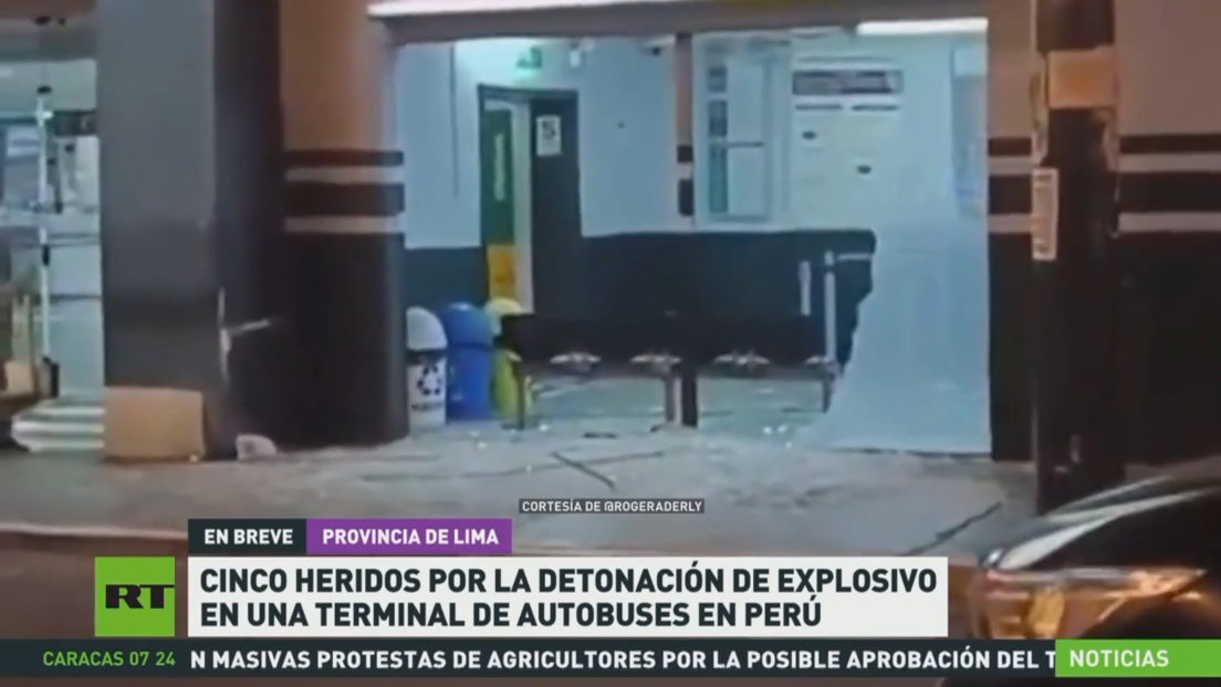 Cinco heridos por la detonación de un explosivo en una terminal de autobuses en Perú