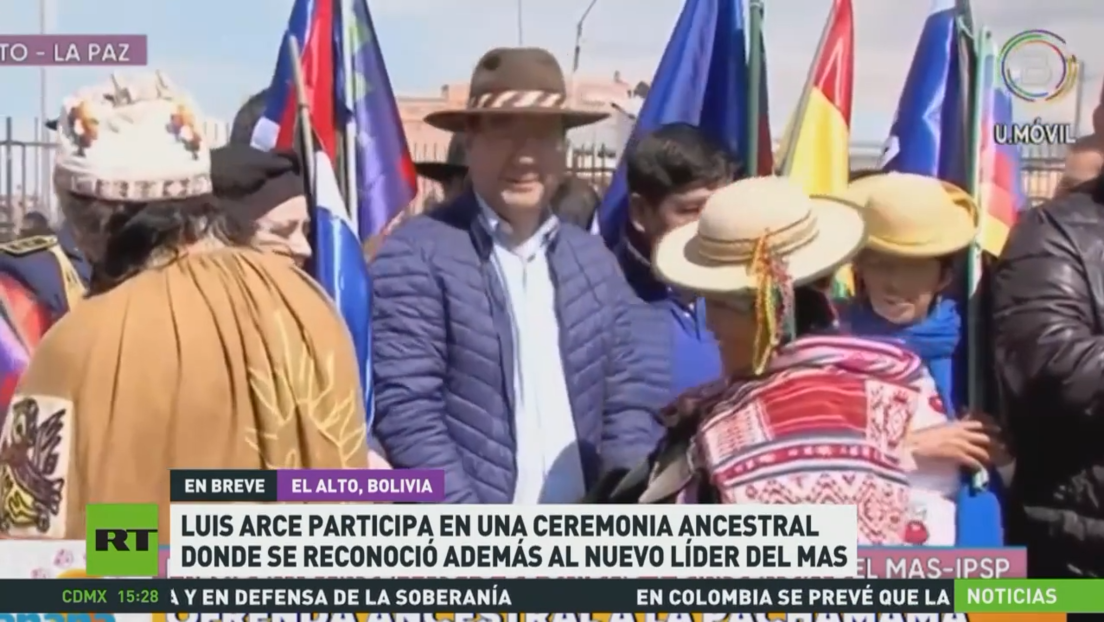 Luis Arce participa en una ceremonia ancestral donde se reconoció al nuevo líder del MAS