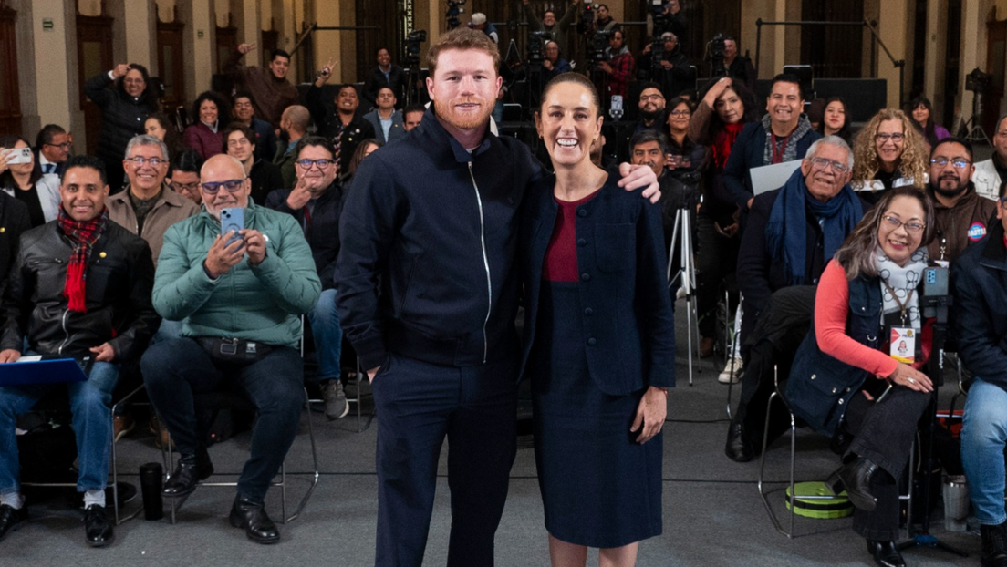 Sheinbaum y 'Canelo' se organizan para repetir la clase de box más grande del mundo en México