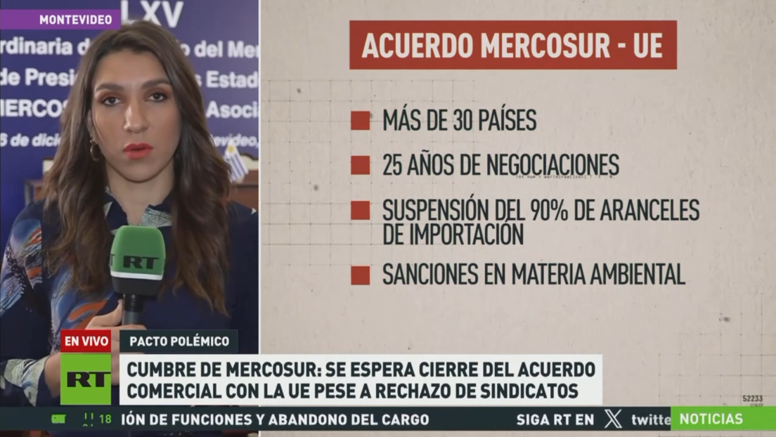 Cumbre de Mercosur: Se espera cierre del acuerdo comercial con la UE pese al rechazo de sindicatos