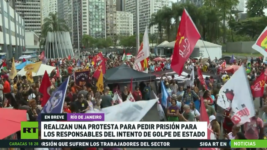 Realizan una protesta para pedir prisión para los responsables del intento de golpe de Estado en Brasil