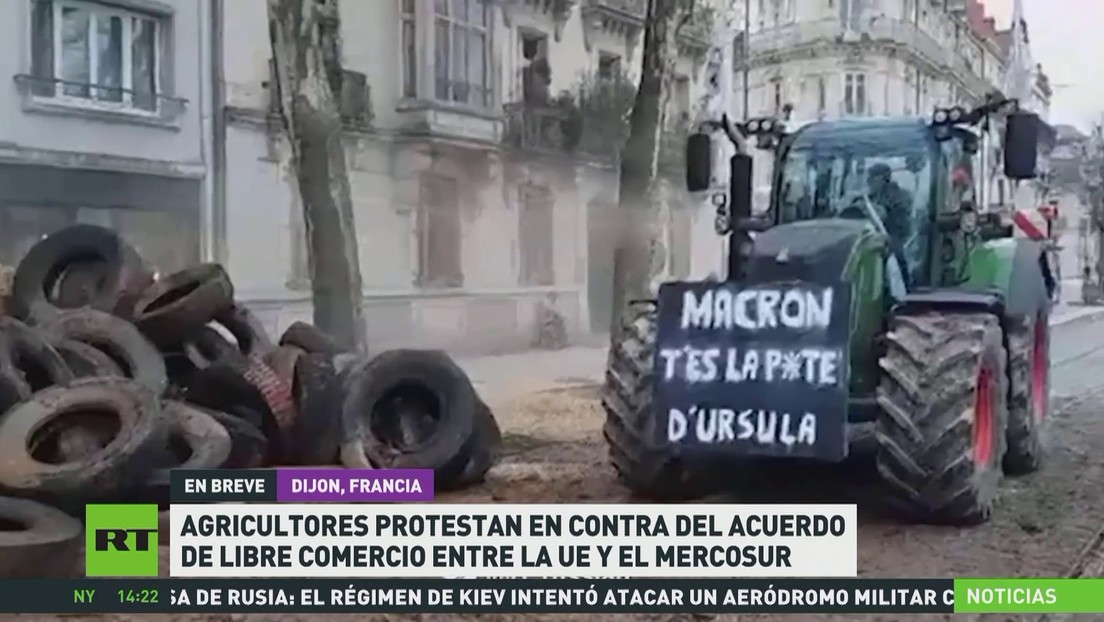 Agricultores en Francia protestan en contra del acuerdo de libre comercio entre la UE y el Mercosur