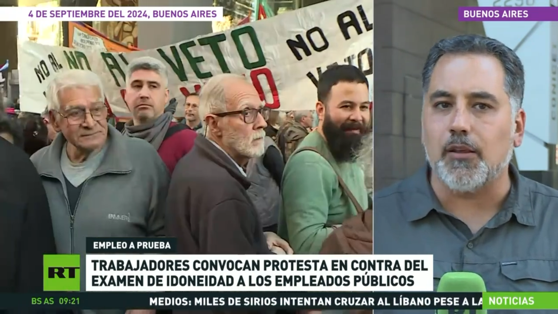 Trabajadores convocan una protesta contra los exámenes de idoneidad a los empleados públicos argentinos