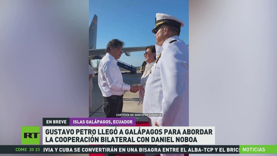 Gustavo Petro llega a Galápagos para abordar la cooperación bilateral con Daniel Noboa