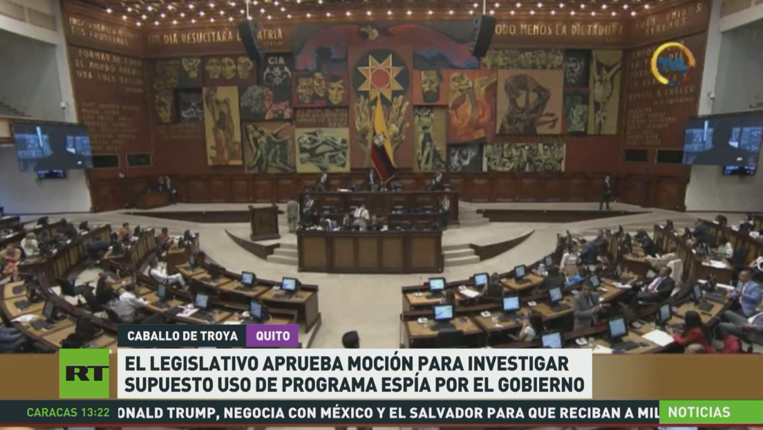 Aprueban moción para investigar supuesto uso de programa espía por el Gobierno de Ecuador