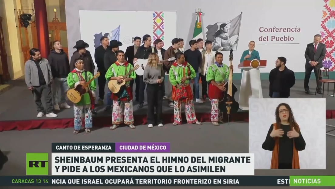 Sheinbaum presenta el 'Himno del migrante' y pide que los mexicanos lo asimilen