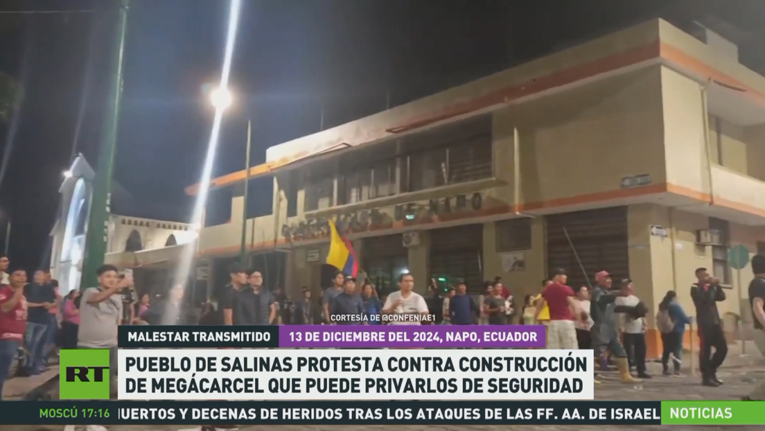 Ecuatorianos protestan contra construcción de megacárcel que puede privarlos de seguridad