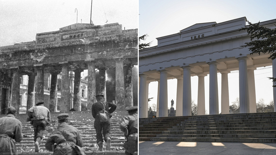 Ciudades rusas durante la Gran Guerra Patria y ahora (FOTOS)