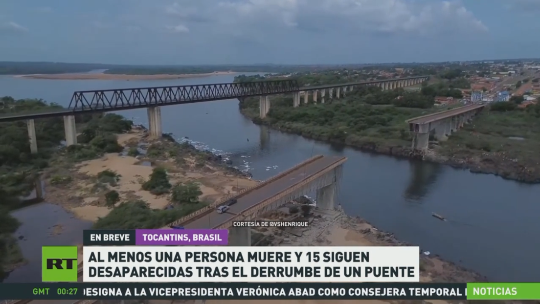 Al menos una persona muerta y 16 desaparecidas tras el derrumbe de un puente en Brasil