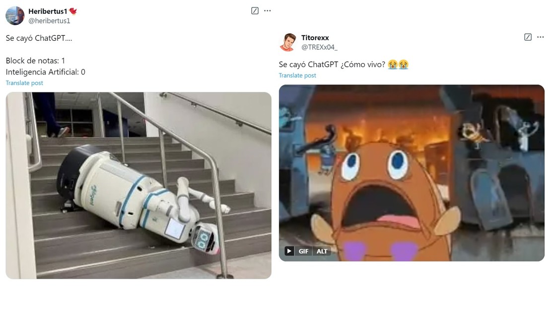 La Red explota con memes por la caída mundial del ChatGPT