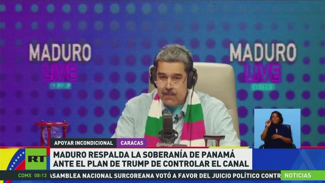 Maduro respalda la soberanía de Panamá ante el plan de Trump de controlar el Canal