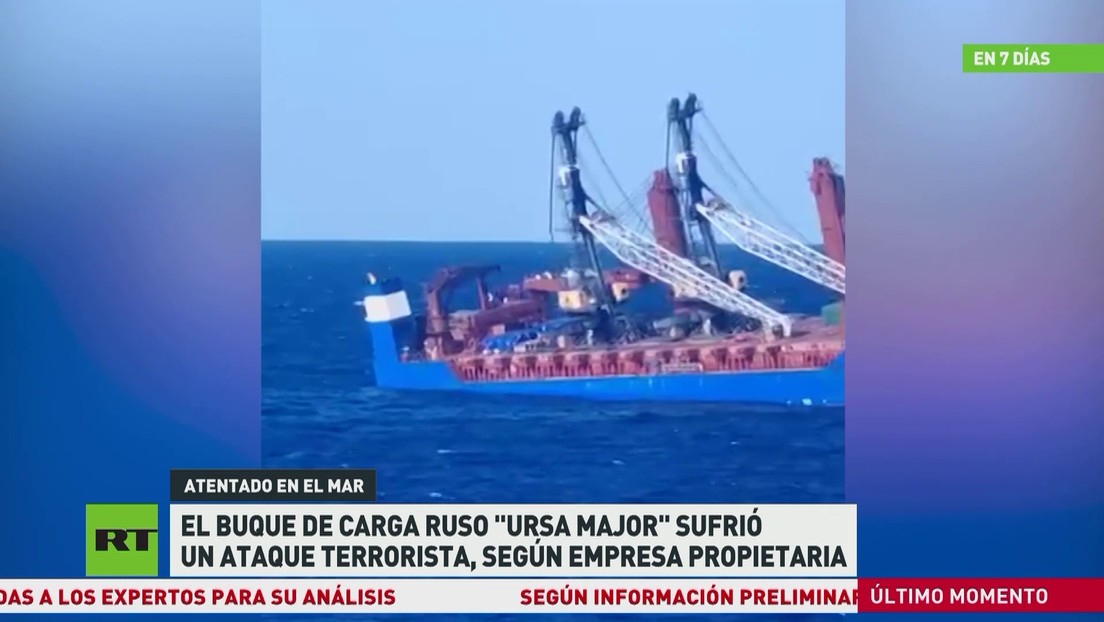 Un buque de carga ruso se hunde tras sufrir un ataque terrorista en el mar Mediterráneo