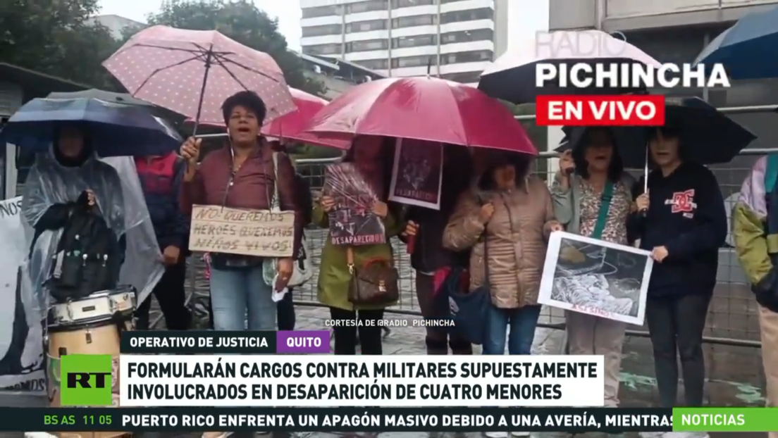 Presentan cargos a militares por presunta vinculación con la desaparición de cuatro menores en Ecuador