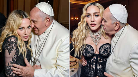 Madonna desata polémica con unas fotos abrazando al papa Francisco generadas por IA