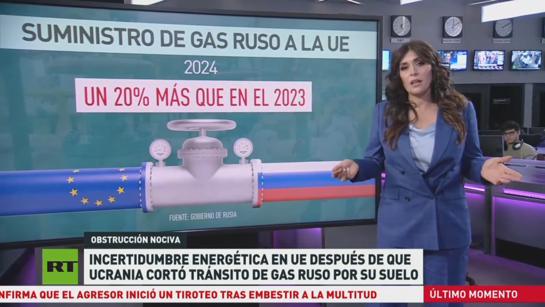 Incertidumbre energética en la UE tras cortar Ucrania el tránsito de gas ruso por su suelo