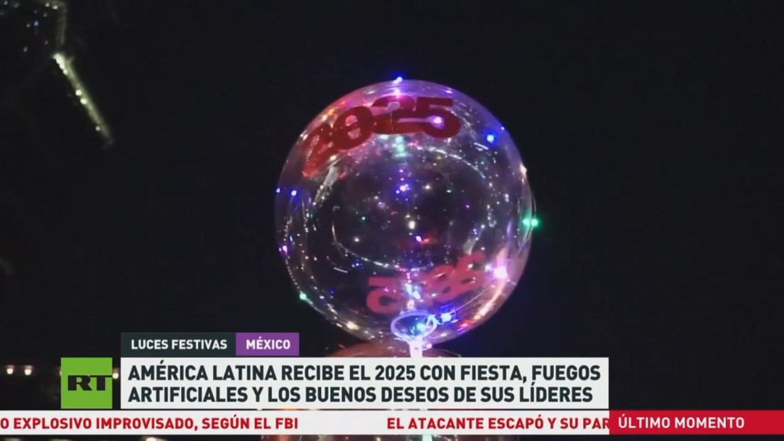 América Latina recibe el 2025 con fiesta, fuegos artificiales y buenos deseos de sus líderes