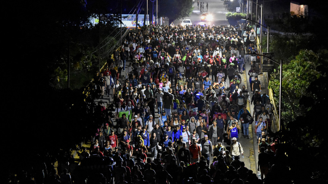 Así se ve la primera caravana migrante de 2025 que viaja de México a EE.UU. (VIDEOS)