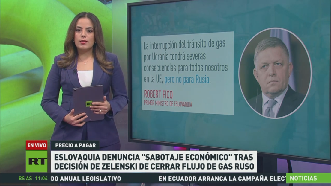 Eslovaquia denuncia "sabotaje económico" tras decisión de Zelenski de cerrar flujo de gas ruso