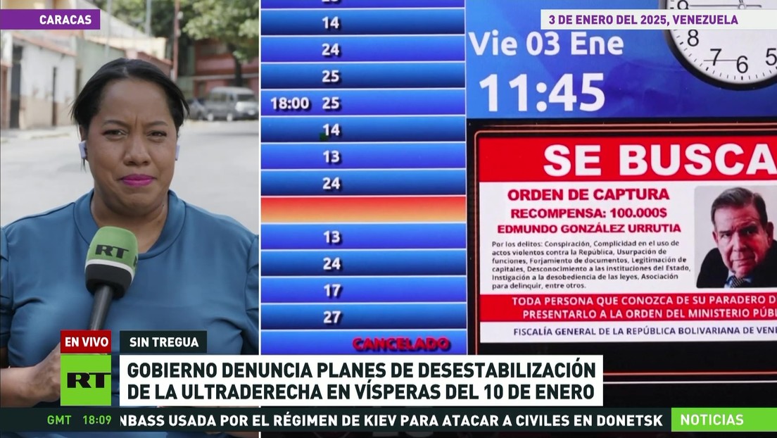 El Gobierno de Venezuela denuncia planes de desestabilización de la ultraderecha en vísperas de la asunción de Maduro