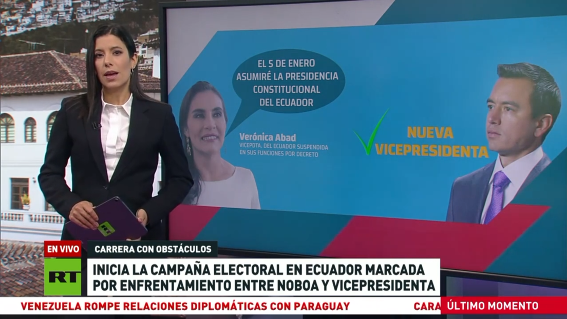 Empieza la campaña electoral en Ecuador con acusaciones de irregularidades y una intensa pugna entre Noboa y Abad