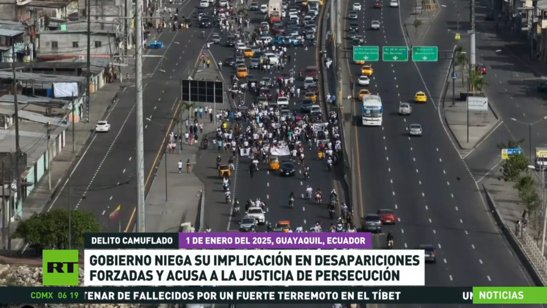 Gobierno de Ecuador niega su participación en desapariciones forzadas y acusa a la Justicia de persecución