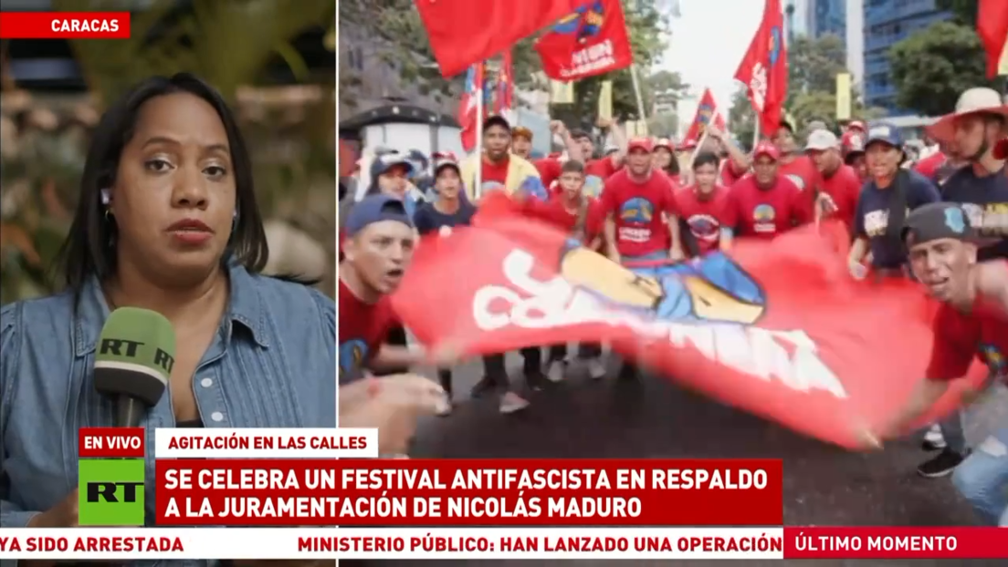 Se celebra un festival antifascista en respaldo a la juramentación de Nicolás Maduro