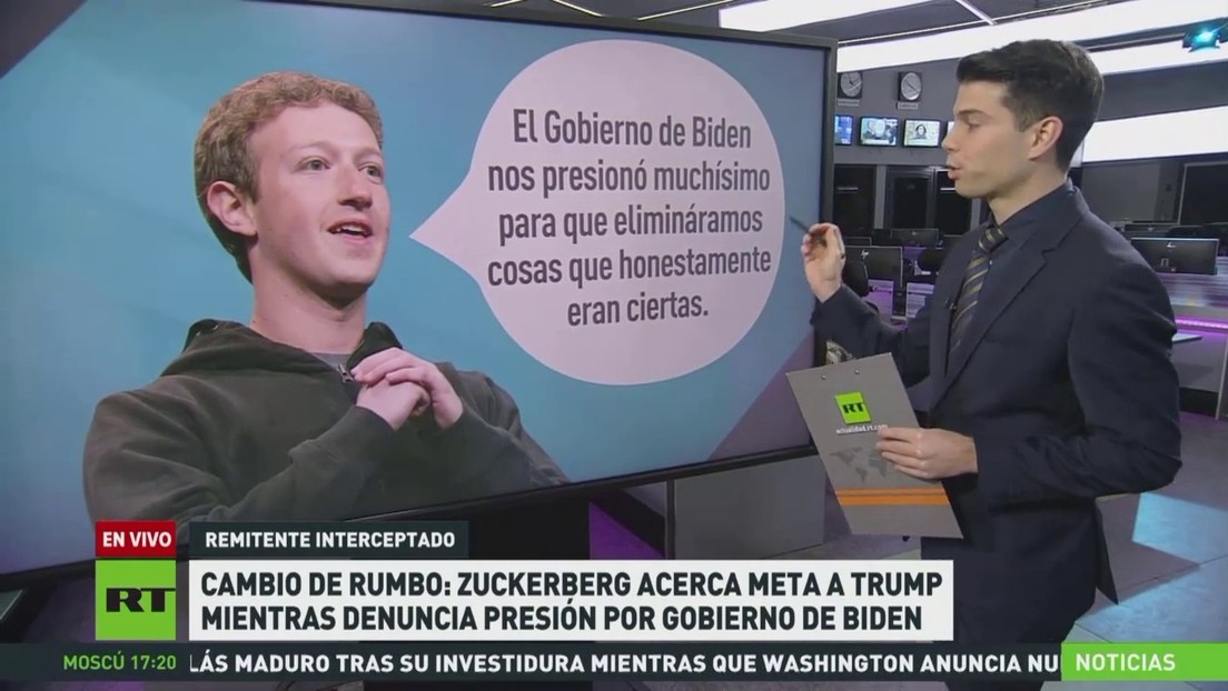 Mark Zuckerberg denuncia presión a Meta por parte del Gobierno de Joe Biden