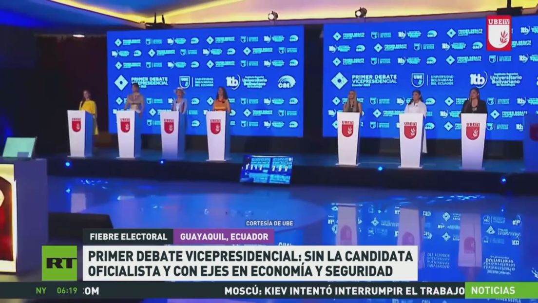 Primer debate vicepresidencial en Ecuador: sin la candidata oficialista y con el eje en economía y seguridad