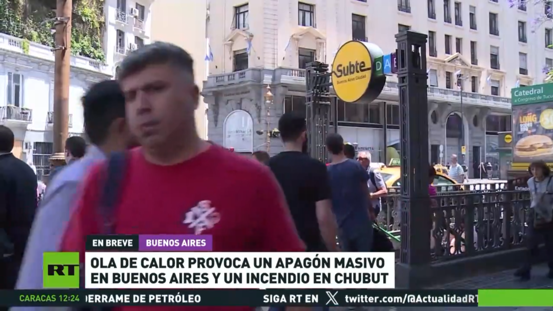 Ola de calor provoca un apagón masivo en Buenos Aires y un incendio en Chubut