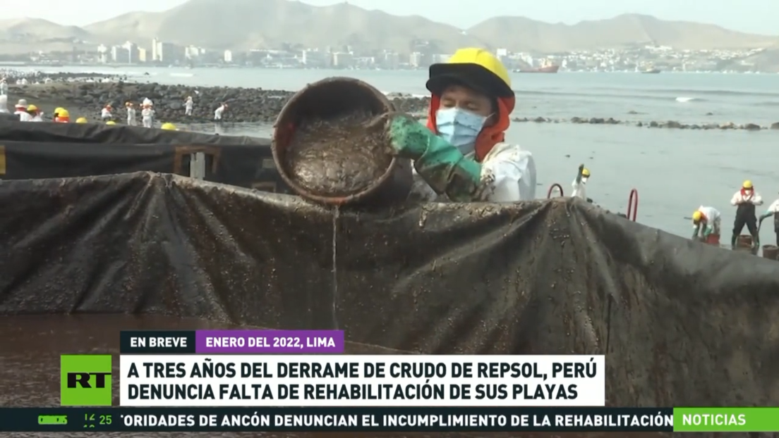 A tres años del derrame de crudo de Repsol, denuncian en Perú la falta de rehabilitación de playas