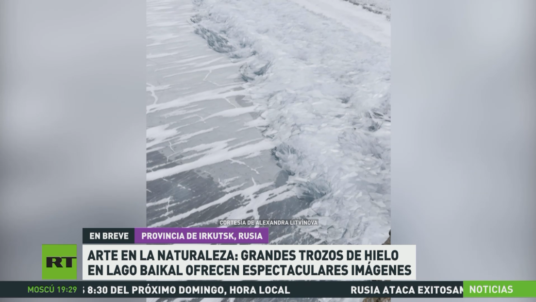 Arte en la naturaleza: Grandes trozos de hielo en lago Baikal ofrecen espectaculares imágenes