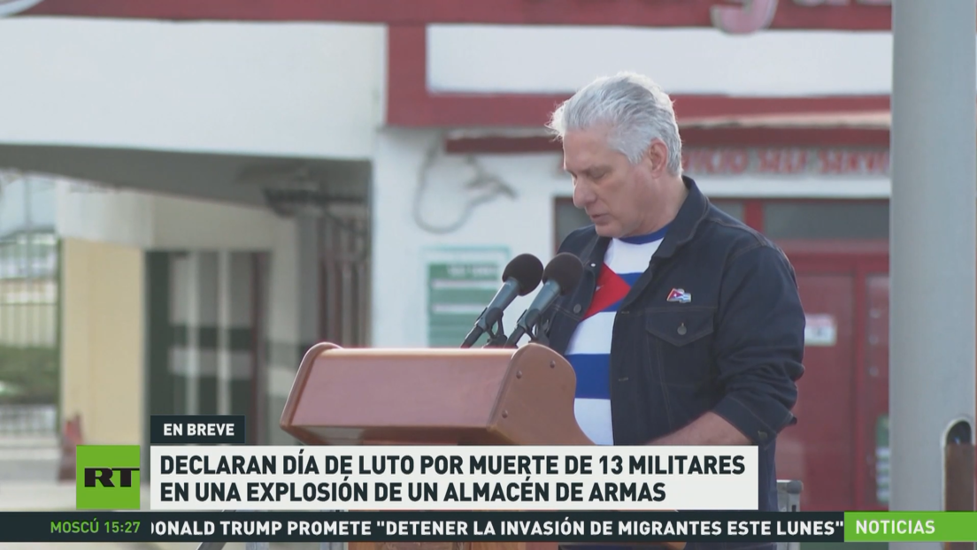 Declaran día de luto en Cuba por muerte de 13 militares en explosión en un almacén de armas