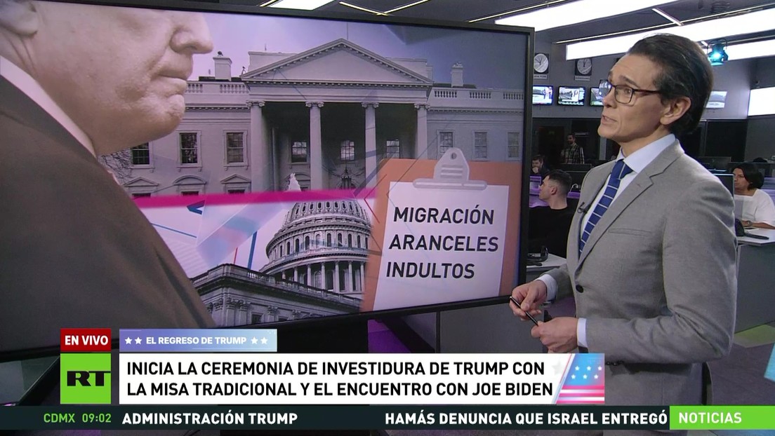 Inicia la investidura de Donald Trump con la tradicional misa y el encuentro con Joe Biden