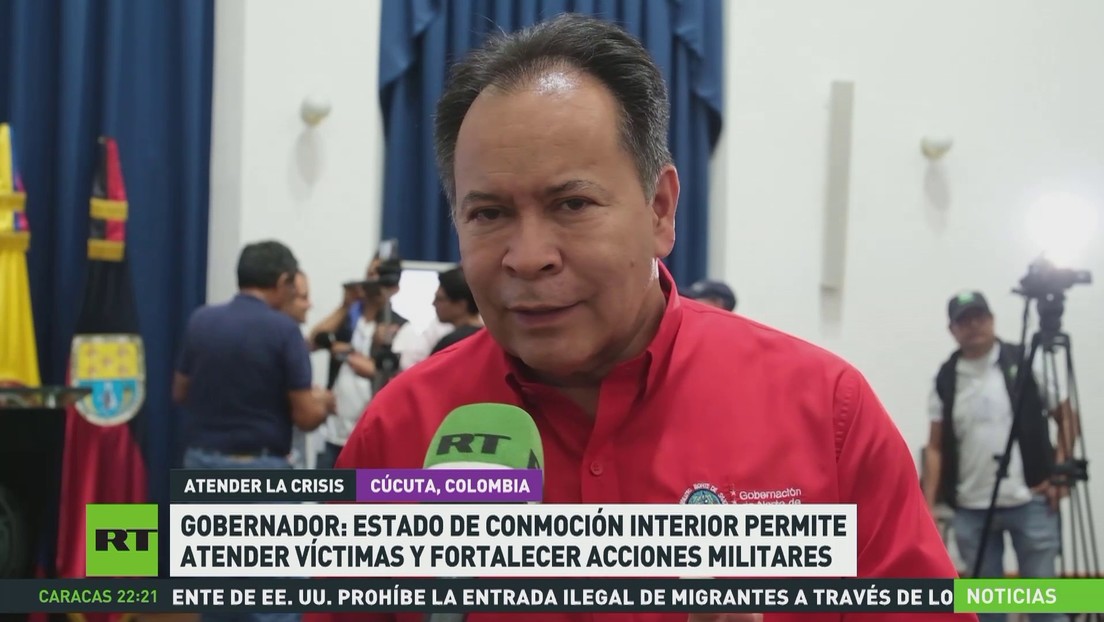 Gobernador colombiano: el estado de conmoción interior permite atender víctimas y fortalecer acciones militares