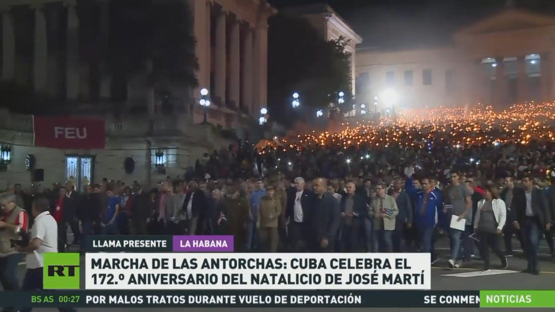 Marcha de las antorchas: Cuba celebra el 172.º aniversario del natalicio de José Martí