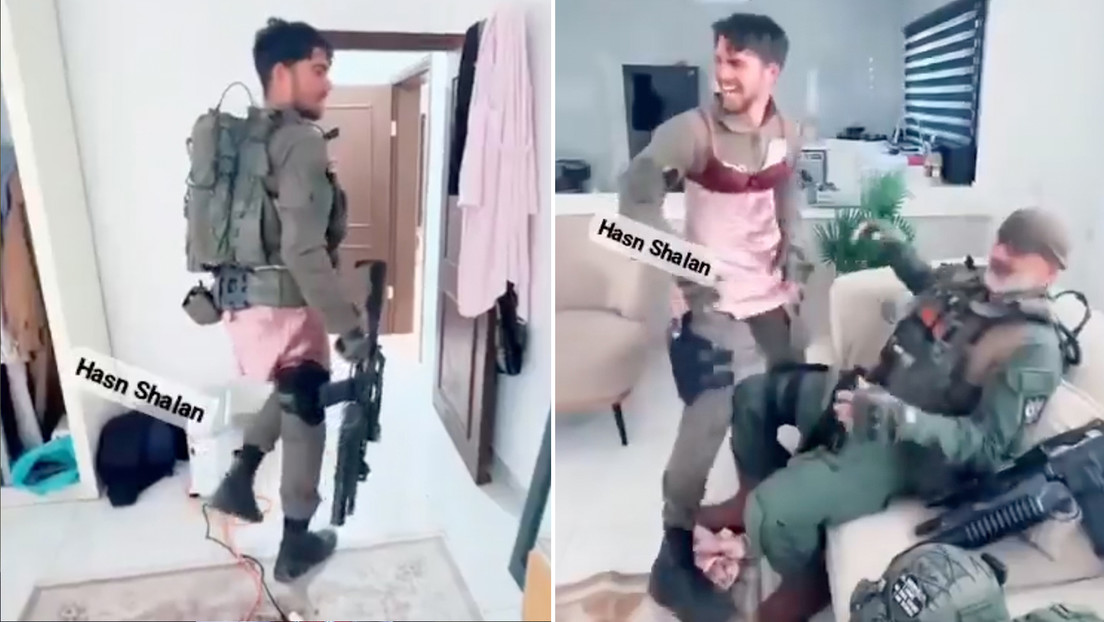 VIDEO: Militar israelí hace estriptis ante compañeros con ropa interior de una palestina