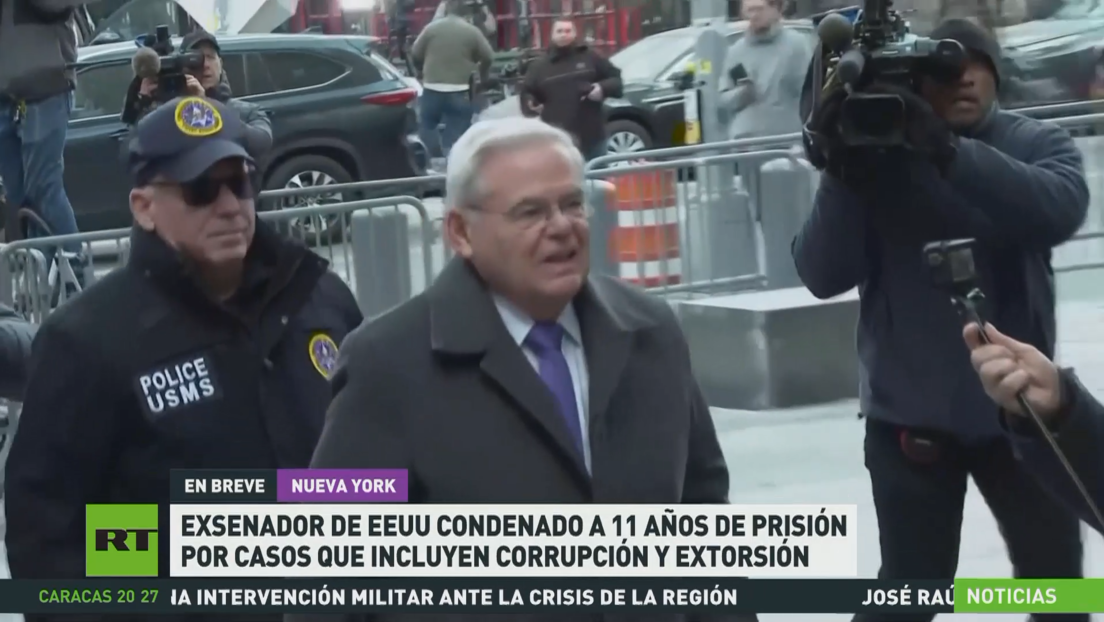 Exsenador de EE.UU. condenado a 11 años de prisión por casos que incluyen corrupción y extorsión