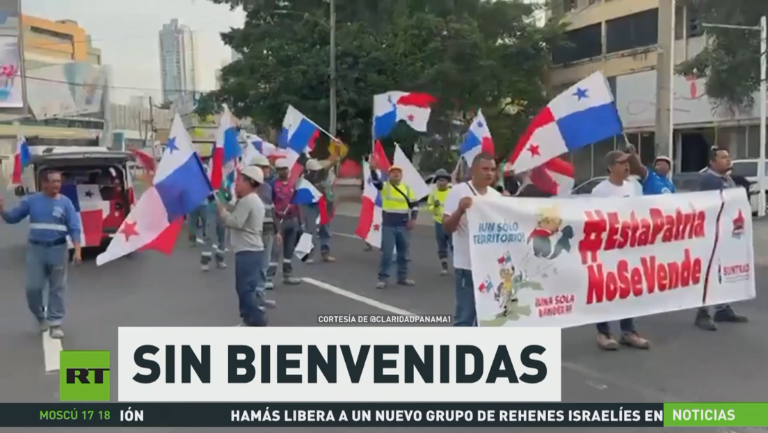 Marco Rubio inicia su gira latinoamericana en Panamá, donde la gente protesta en las calles