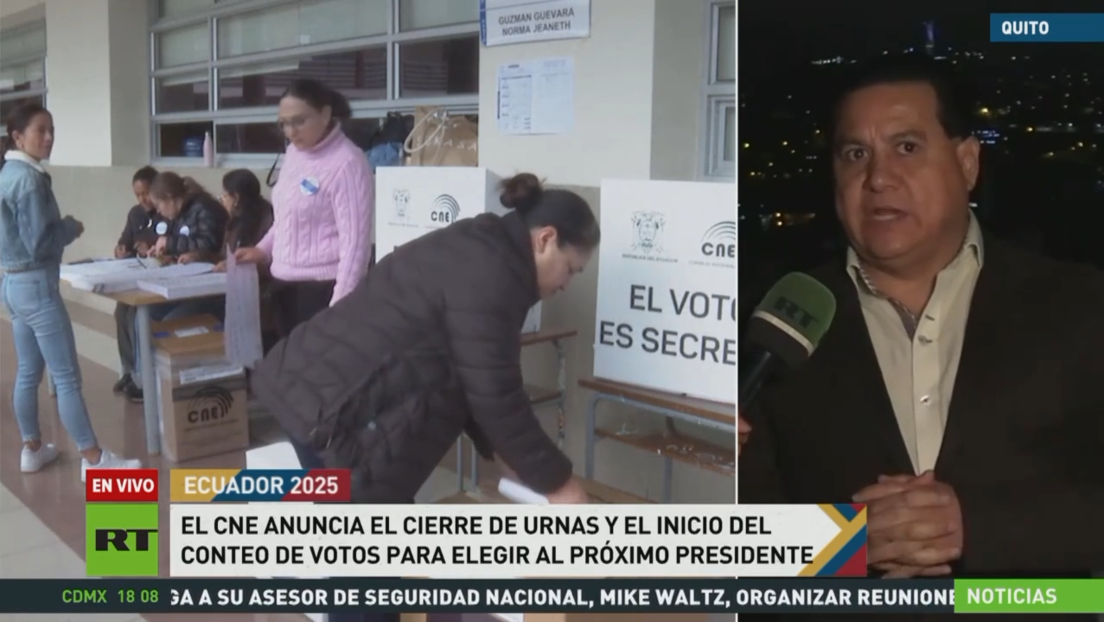 Comienza el conteo de votos para determinar el nuevo presidente de Ecuador