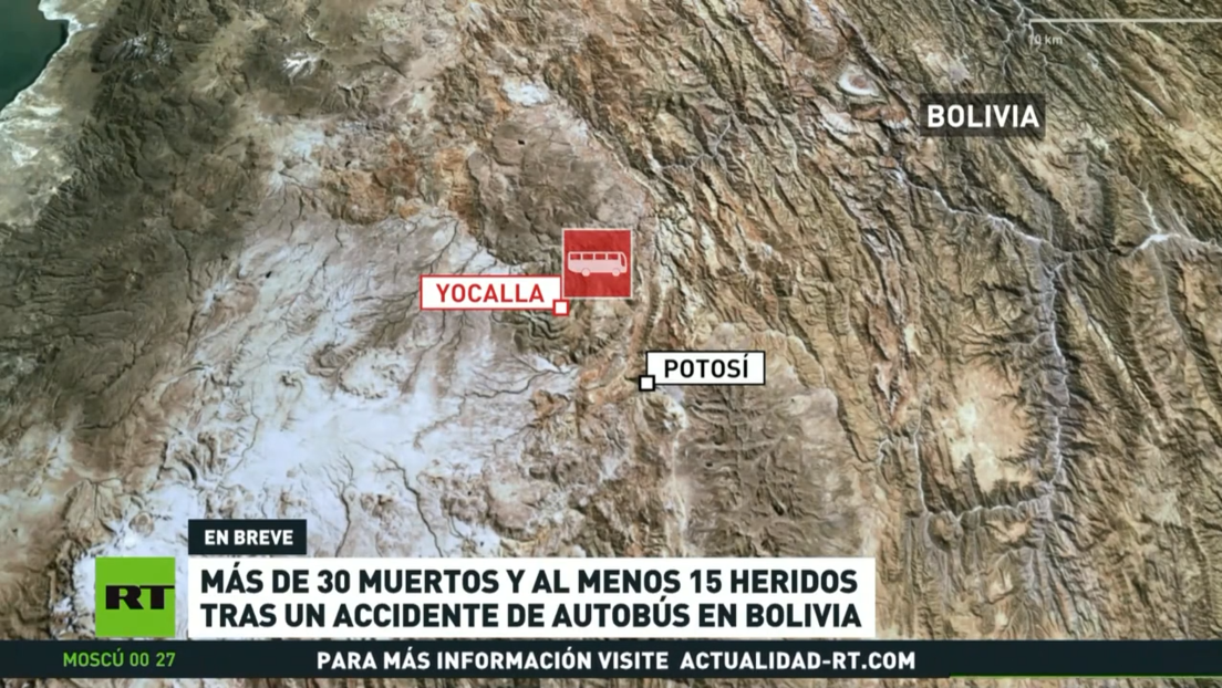 Más de 30 muertos y al menos 15 heridos en un accidente de autobús en Bolivia