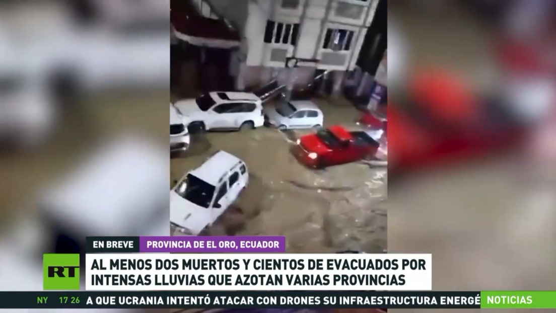 Al menos dos muertos y cientos de evacuados por intensas lluvias que azotan varias provincias de Ecuador